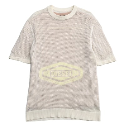 ■美品■DIESEL ディーゼル K-RAPIDS ニット サイズL メッシュ レイヤード 半袖 ブランド古着【中古】20260512/RA9343