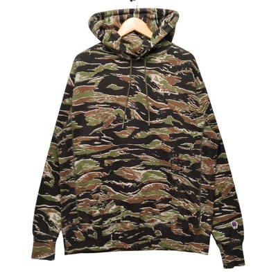 READYMADE レディメイド チャンピオン オマージュロゴ タイガー ストライプカモ スウェット パーカー 32968