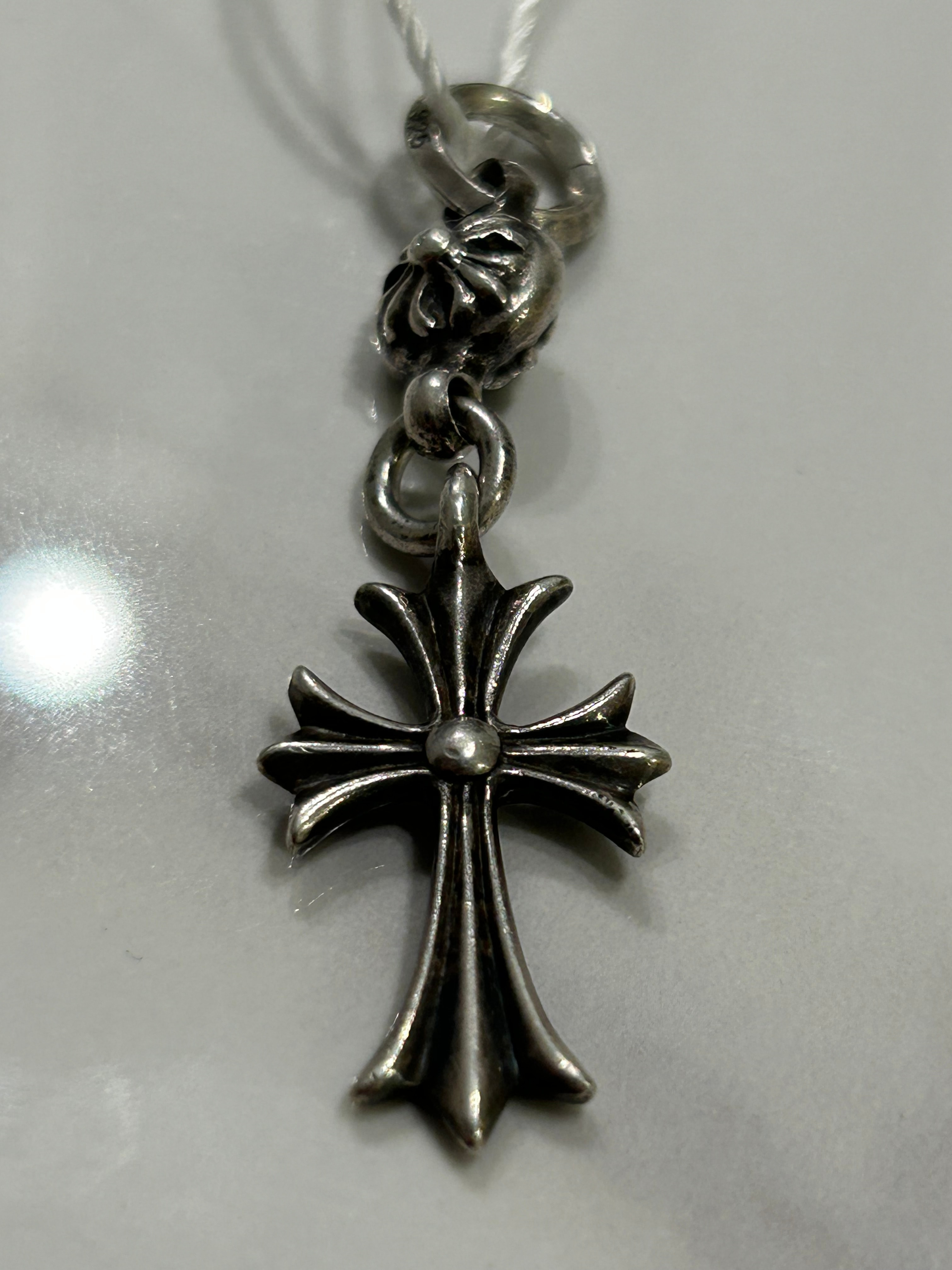 Chrome Hearts 1 Ball Tiny CH Cross Charm "Silver"