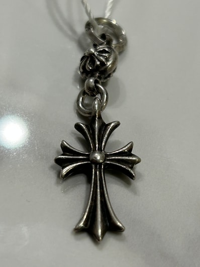 Chrome Hearts 1 Ball Tiny CH Cross Charm "Silver"
