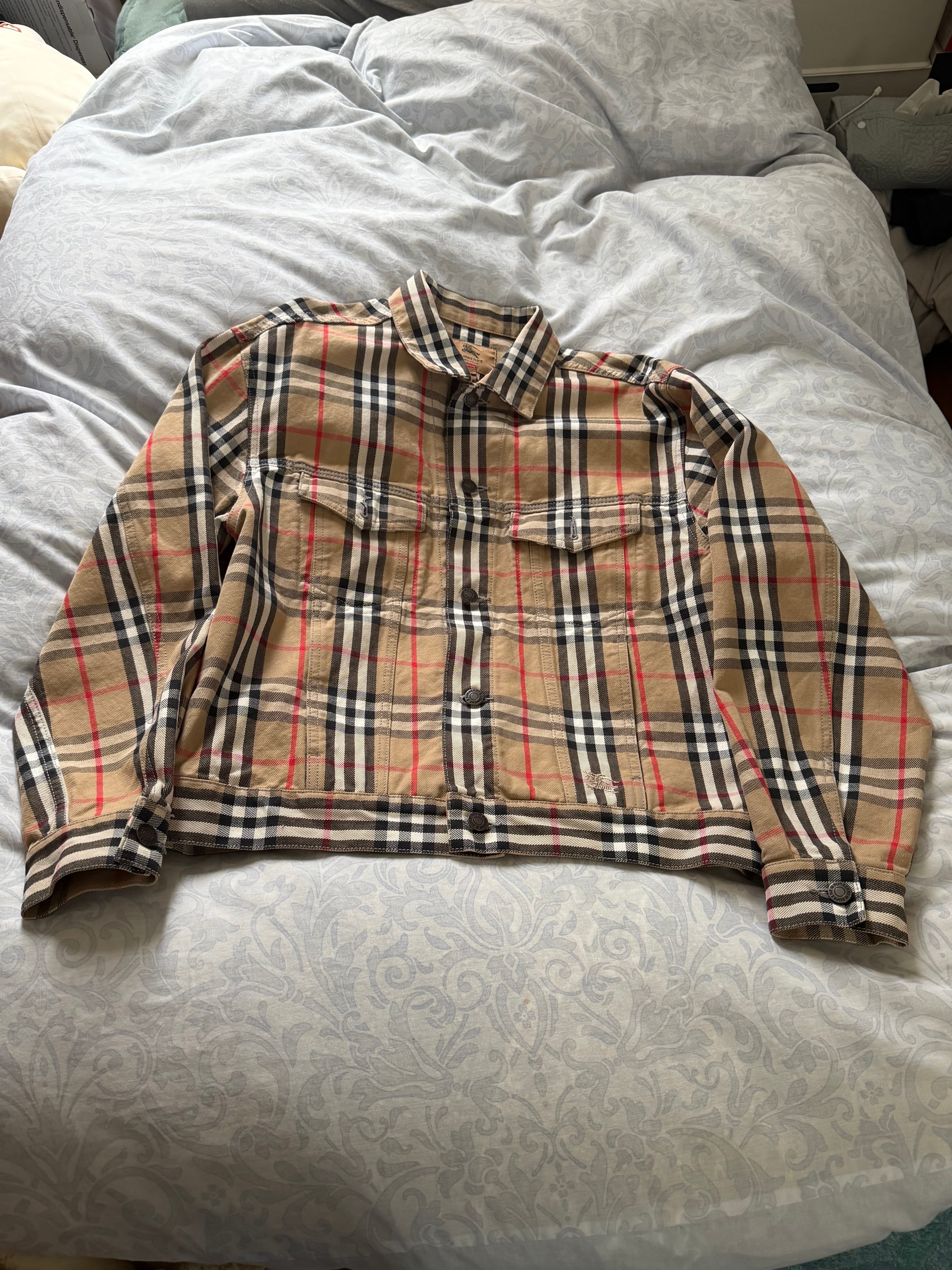 supreme Burberry デニムジャケット