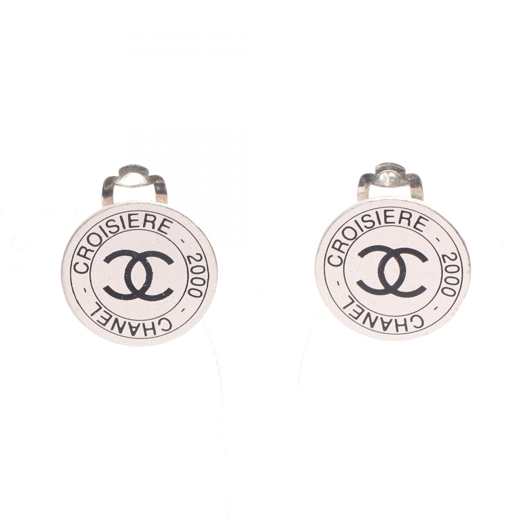 シャネル CHANEL ココマーク サークル イヤリング ジュエリー メタル レディース シルバー系 00・C 【中古】