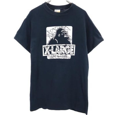 XLARGE エクストララージ ロゴプリント 半袖 Tシャツ S ブラック系