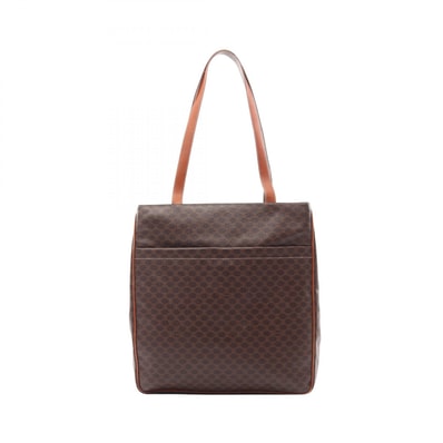 セリーヌ CELINE マカダム トートバッグ バッグ PVCコーティングキャンバス レザー メンズ レディース ブラウン系 【中古】