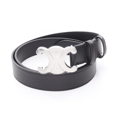 セリーヌ CELINE トリオンフ ラージ 30MM ベルト 衣料品 レザー メンズ ブラック系 45BIE3AUY38SI95 【新品】