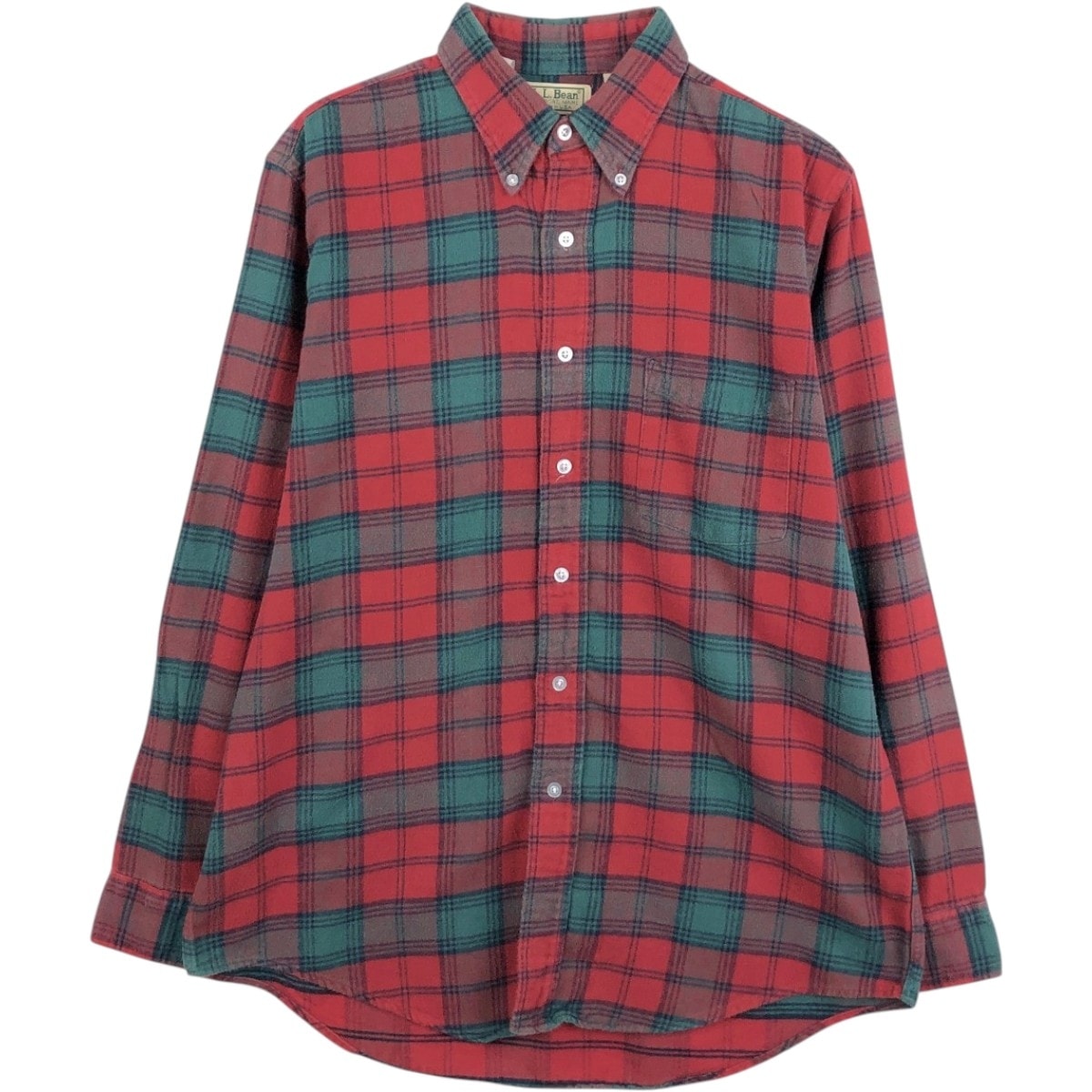 古着 70~80年代 エルエルビーン L.L.Bean 長袖 ボタンダウン ライトネルチェックシャツ USA製 メンズM相当 ヴィンテージ/eaa672846