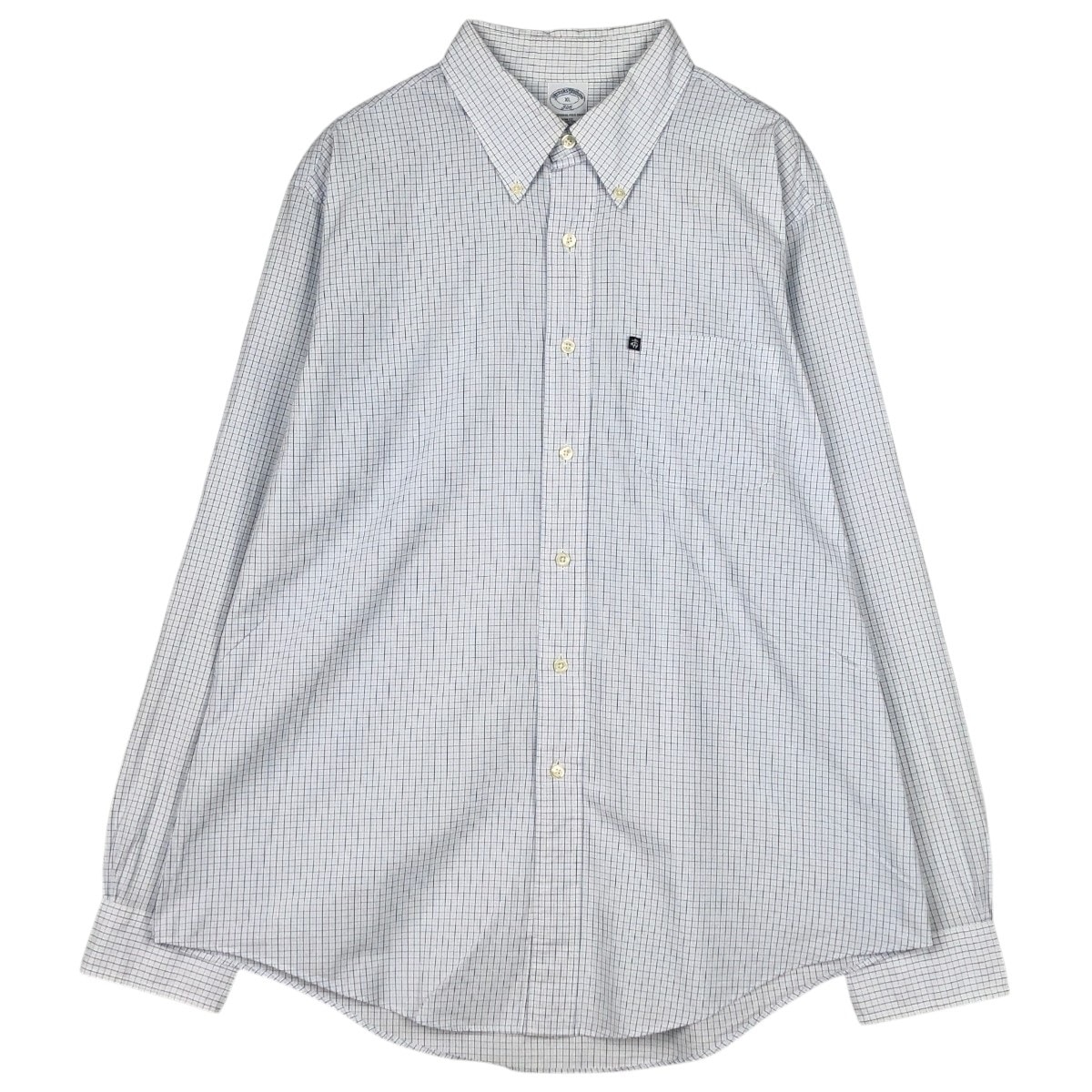 古着 ブルックスブラザーズ Brooks Brothers 346 SLIM FIT 長袖 ボタンダウンチェックシャツ メンズXL相当/eaa666459
