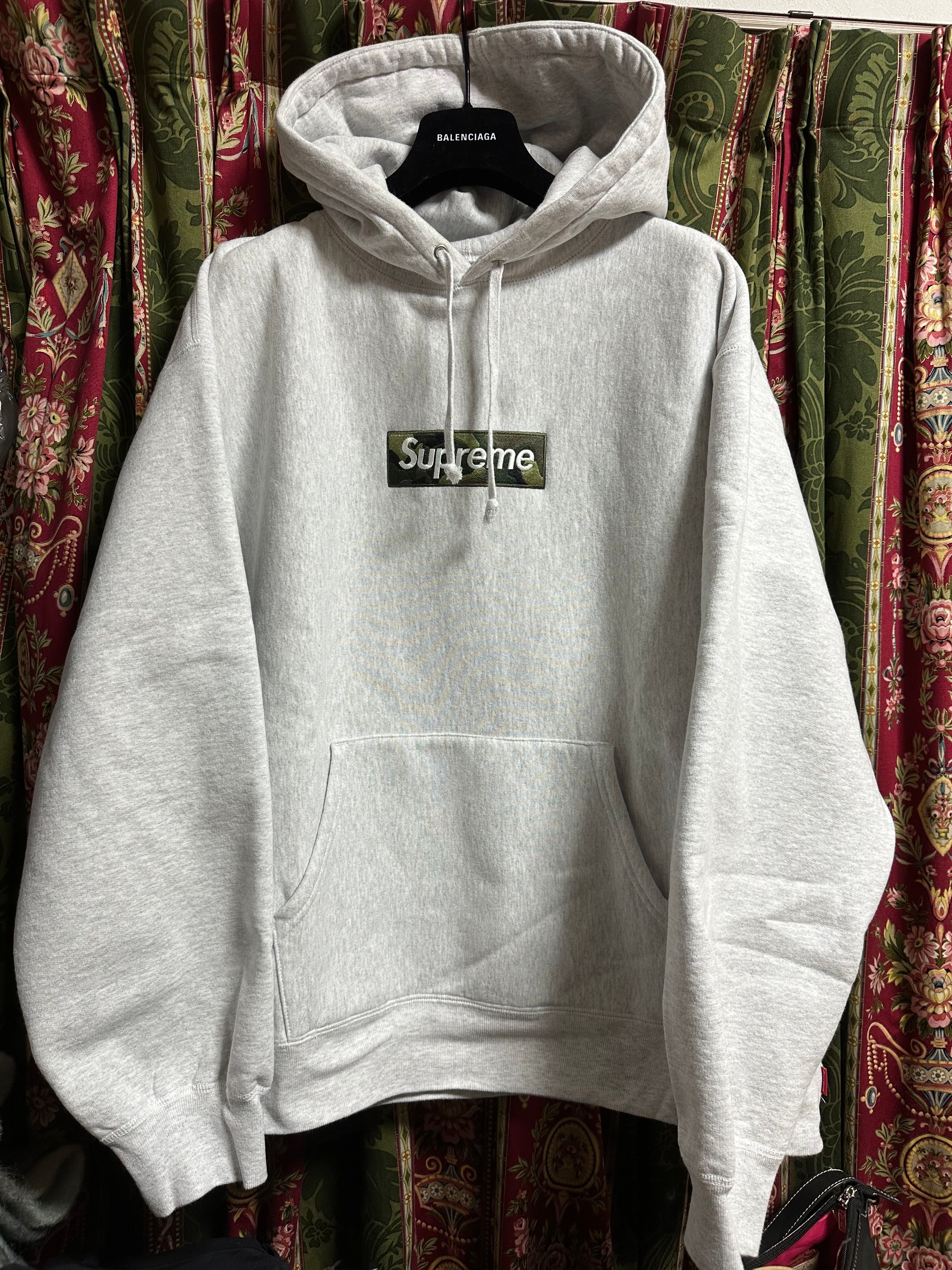 Supreme Box Logo Hooded Sweatshirt "Ash Grey" (23FW)