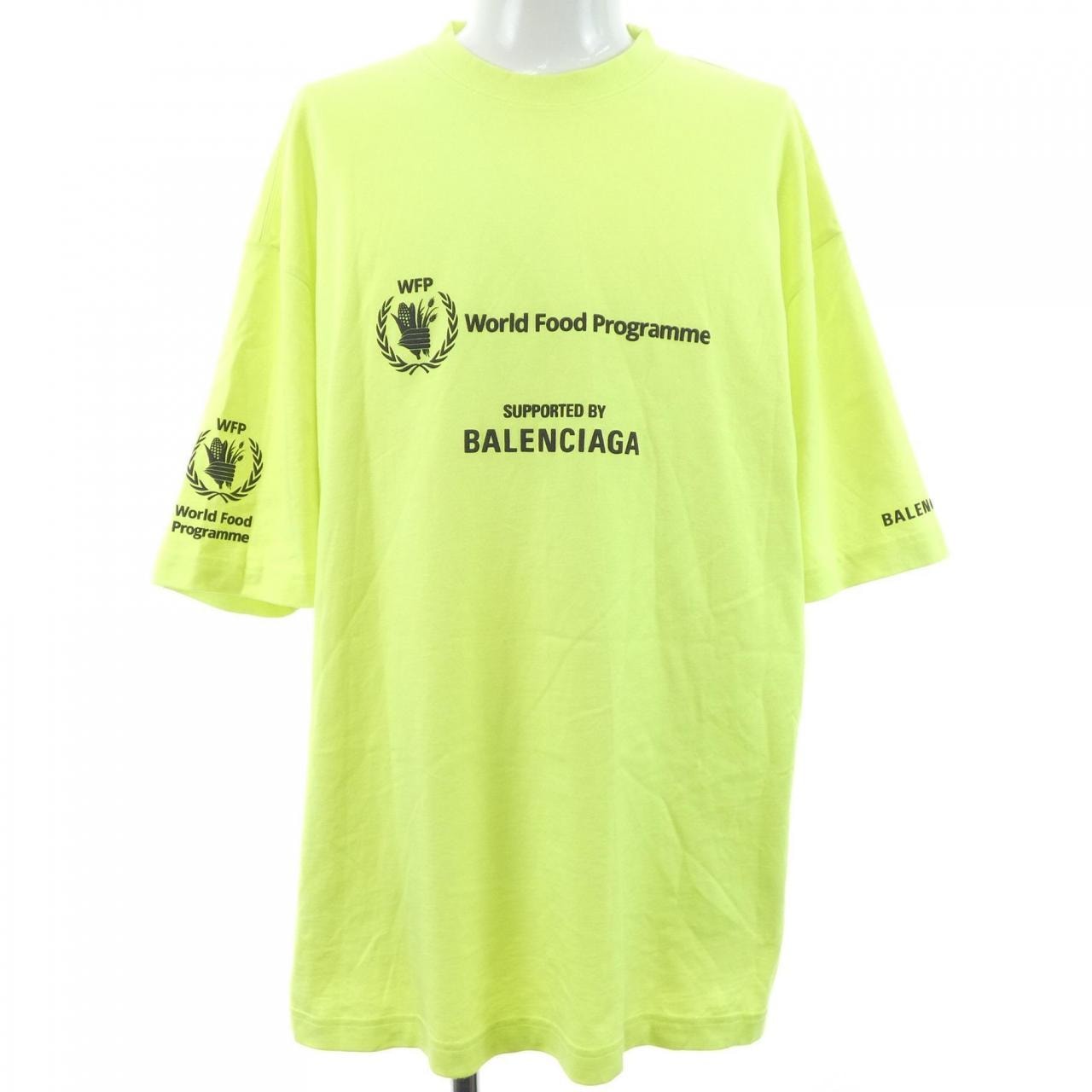 BALENCIAGA Men's Wfp T-shirt Medium Fit "Neon Yellow"