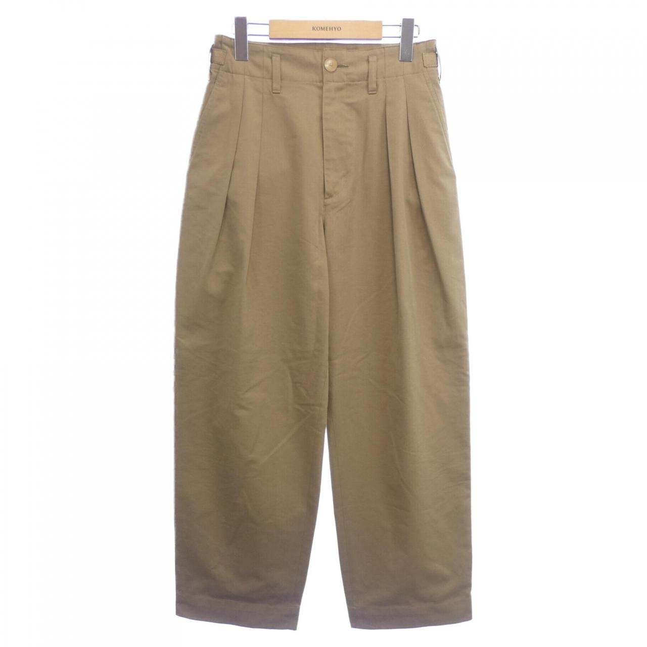 AURALEE Wool Fulling Flannel Cargo Slacks 