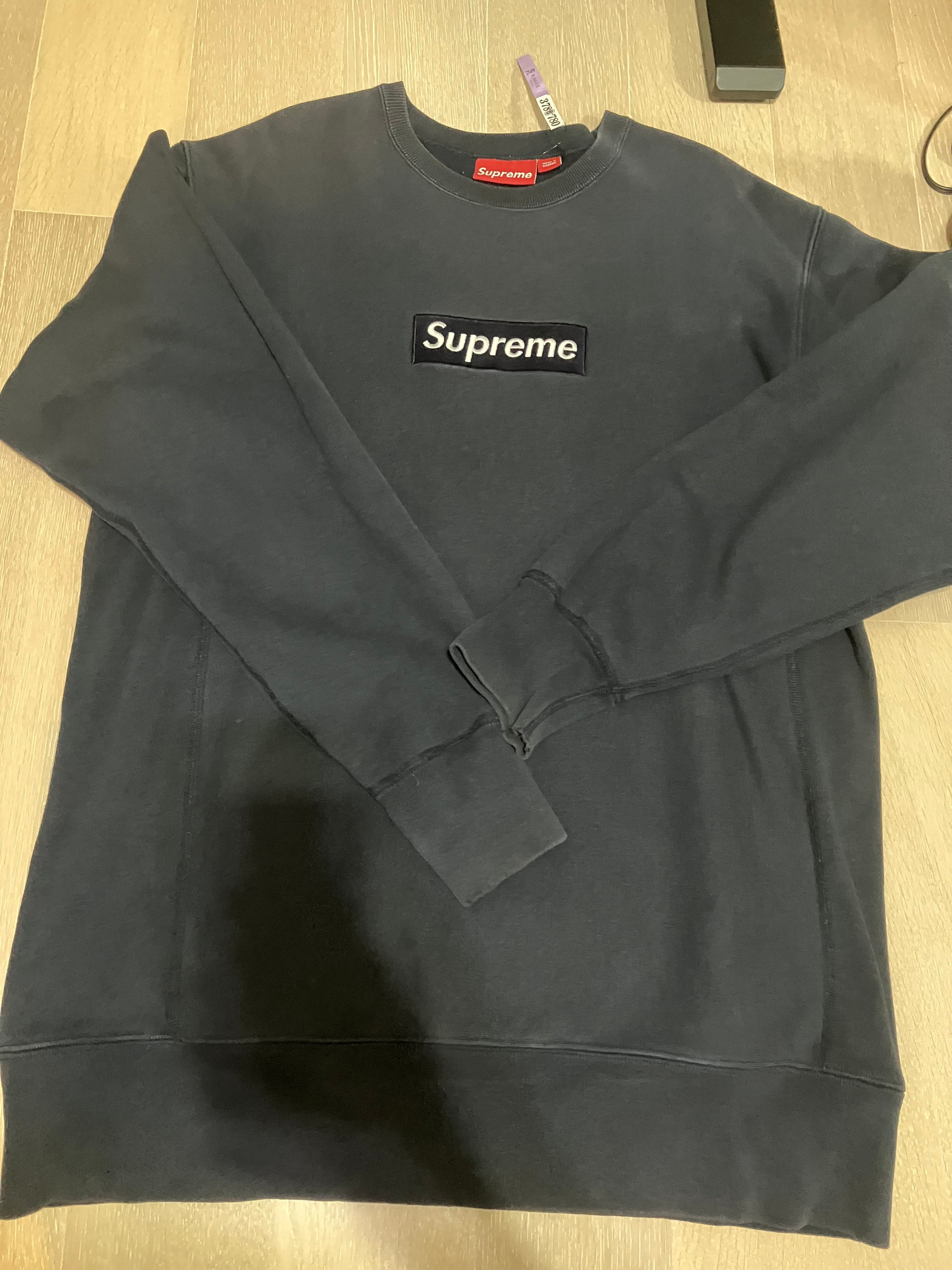 Supreme Box Logo Crewneck Sweatshirt "Navy" (18FW)