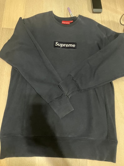 Supreme Box Logo Crewneck Sweatshirt "Navy" (18FW)
