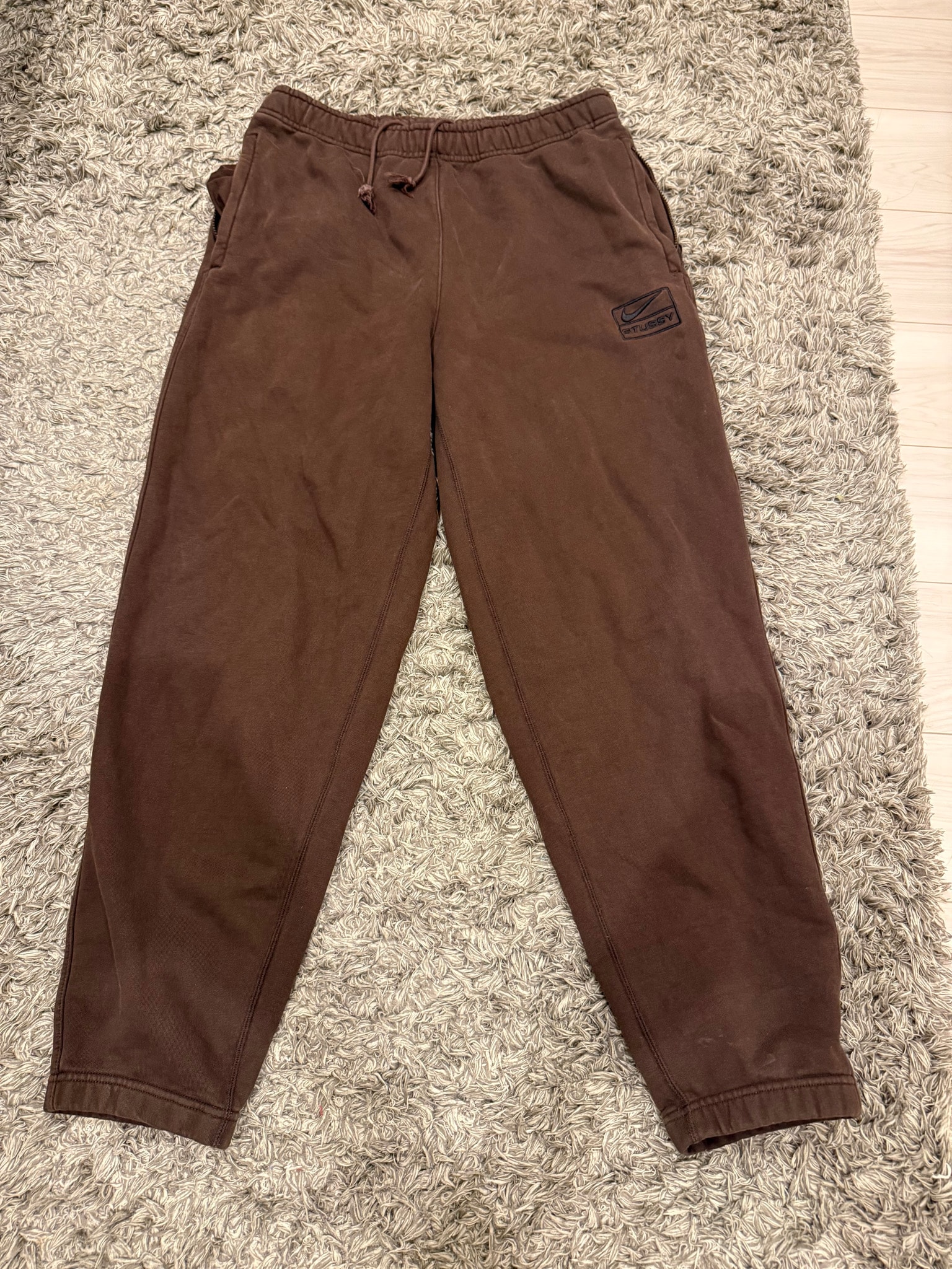 Stussy x Nike Stone Washed Fleece Pant "Dark Cinder" (US Size) FN5235-261
