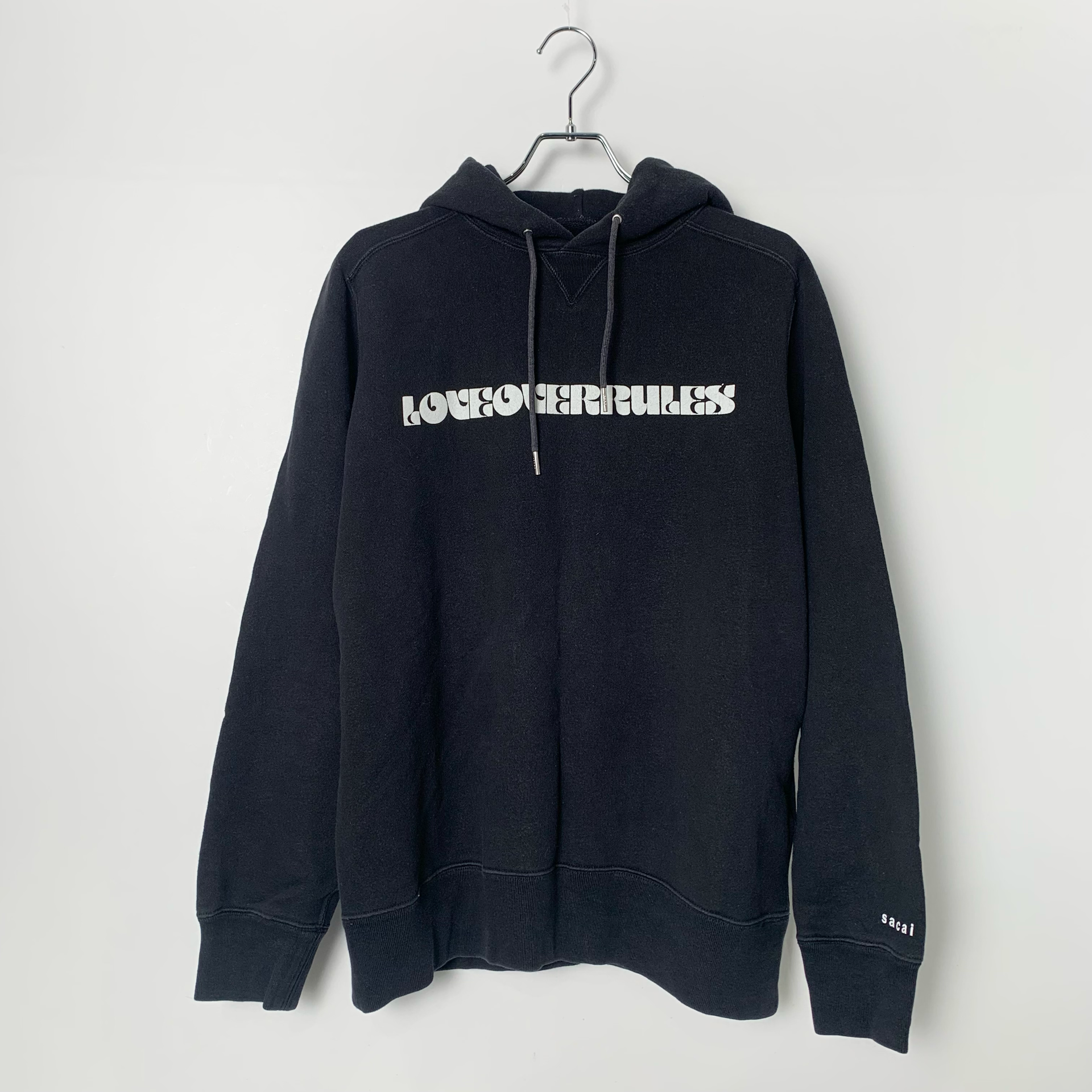Sacai graphic  Pullover Hoodie "Love Over Rules"