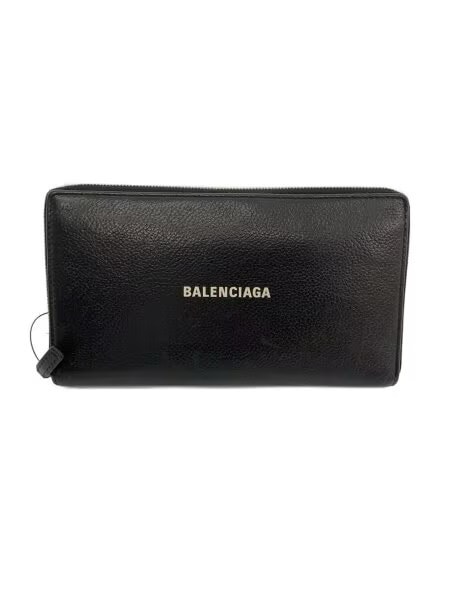 BALENCIAGA Cash Continetal Zip Around Wallet "Black"