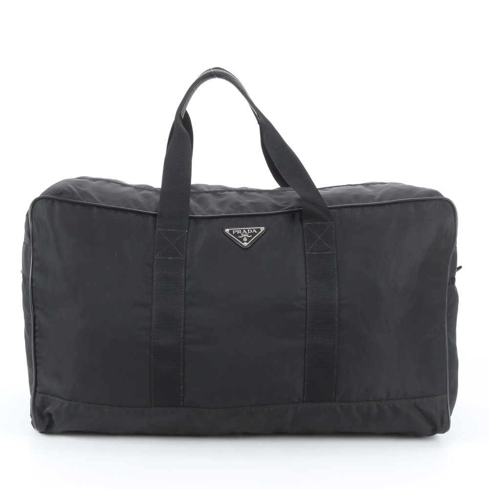 ■極美品 プラダ テスート ナイロントライアングルロゴボストン バッグ
