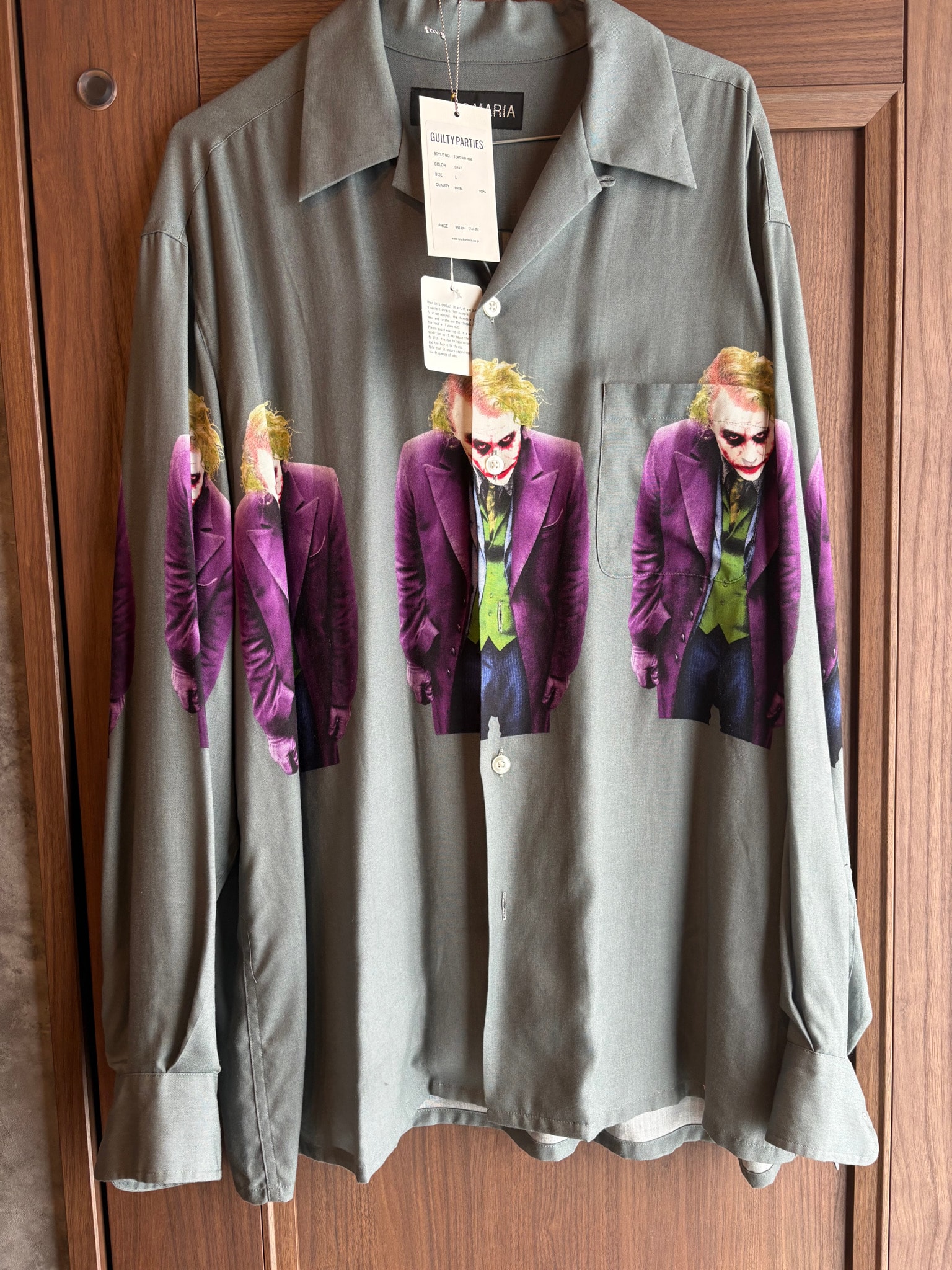 WACKO MARIA x The Dark Knight Trilogy S/S Hawaiian Shirt "Gray"