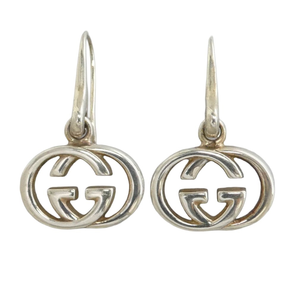 GUCCI グッチ インターロッキングG フック ピアス シルバー系【中古】