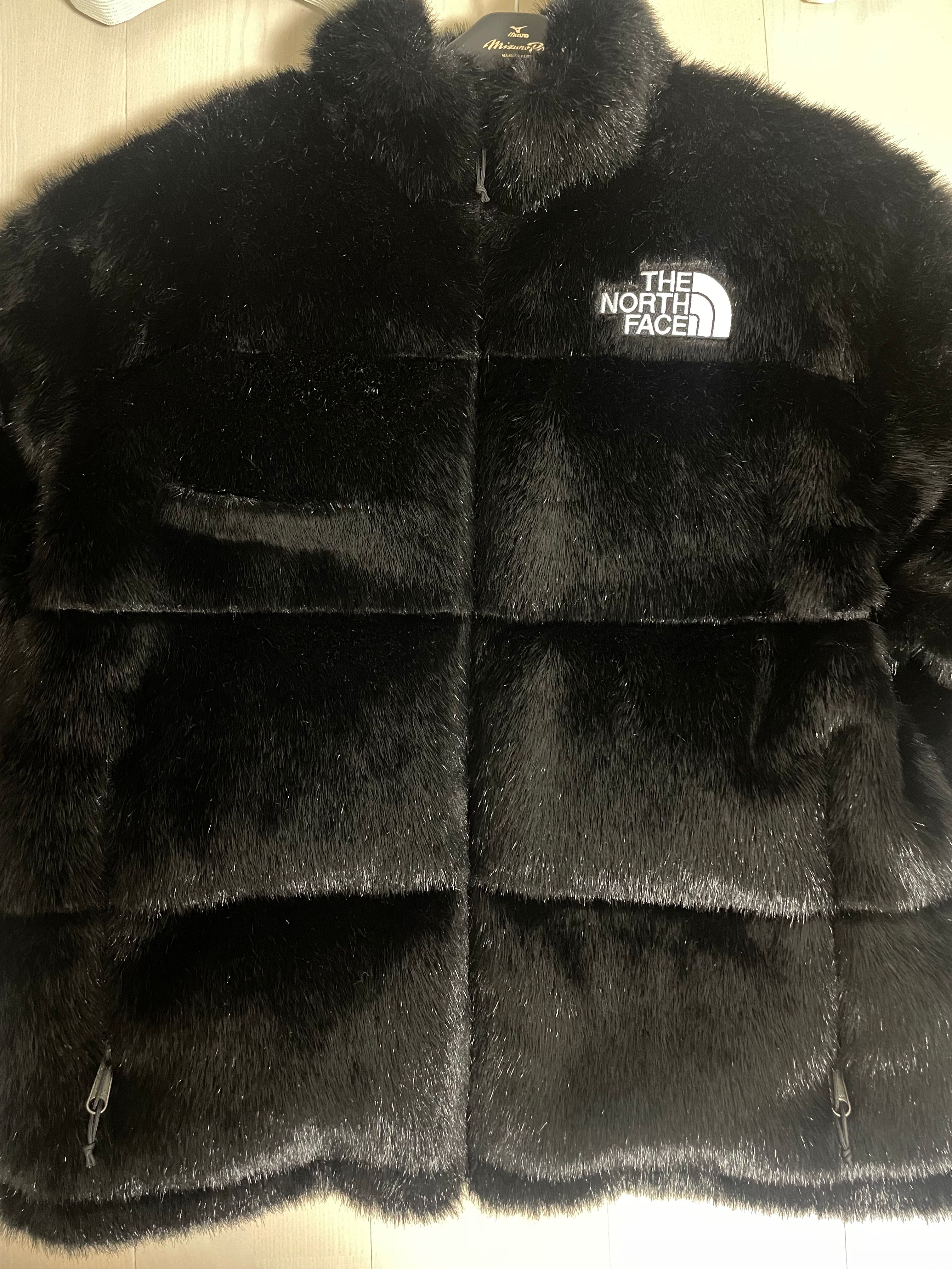 Supreme x The North Face Faux Fur Nuptse Jacket "Black"