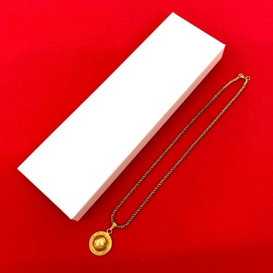 CELINE セリーヌ スターボール ロゴ モチーフ GP ネックレス ゴールド
19105