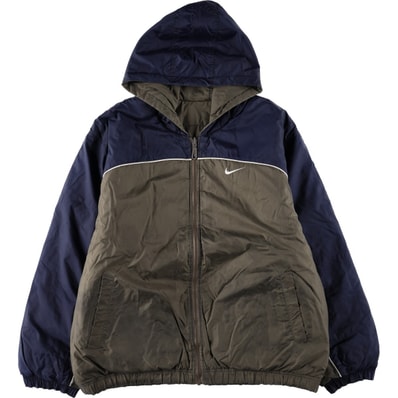 古着 90年代 ナイキ NIKE リバーシブル 中綿パーカー パファージャケット メンズL相当 ヴィンテージ/eaa679030