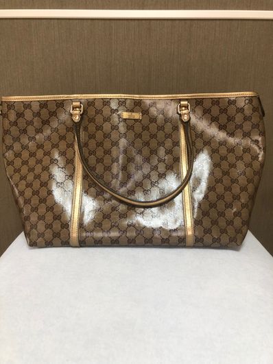 GUCCI GG PVC Tote Bag "White"