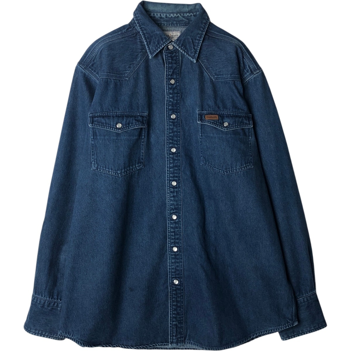 古着 カーハート Carhartt 長袖 デニム ウエスタンシャツ メンズXL相当/eaa477961