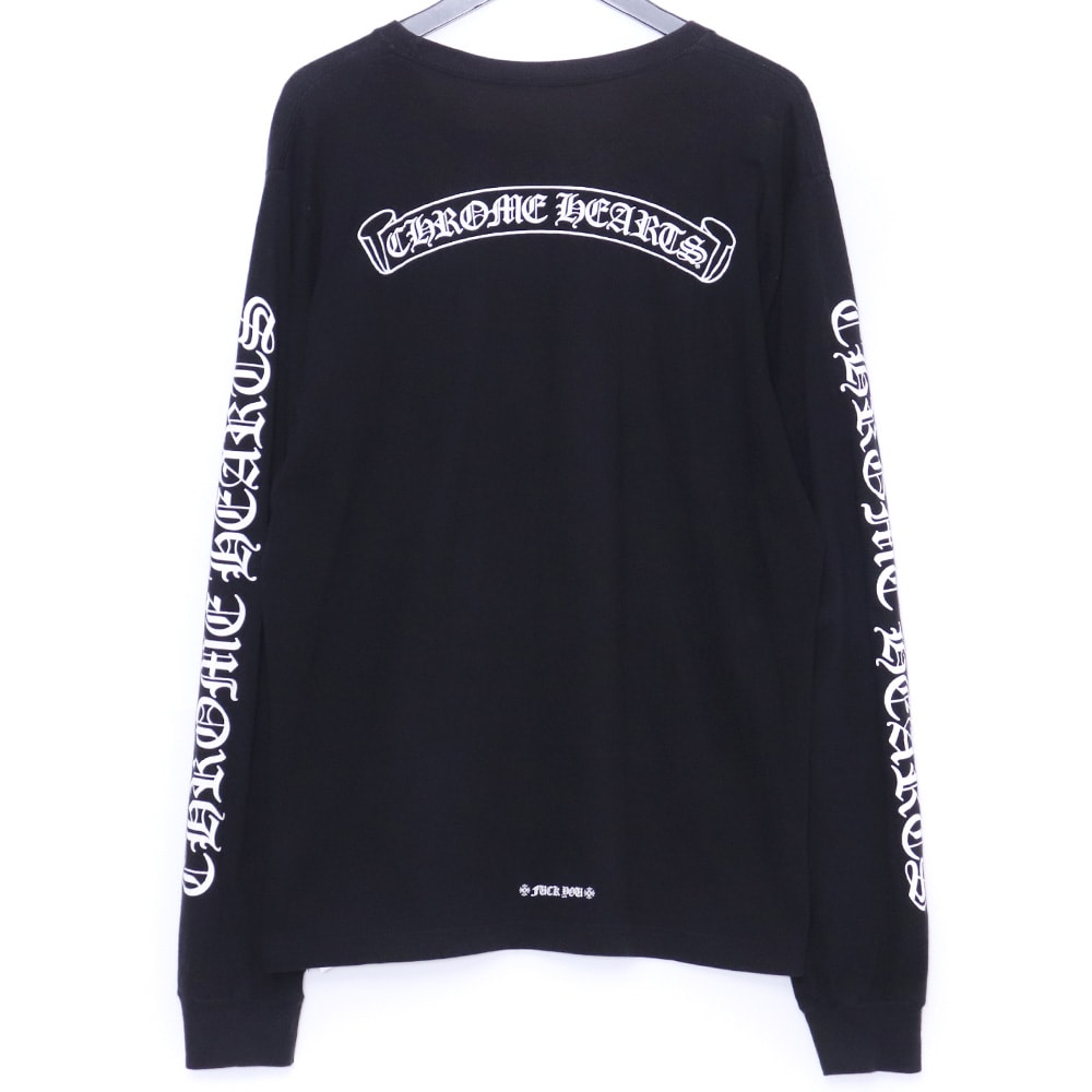 CHROME HEARTS スクロールラベルロングスリーブTシャツ