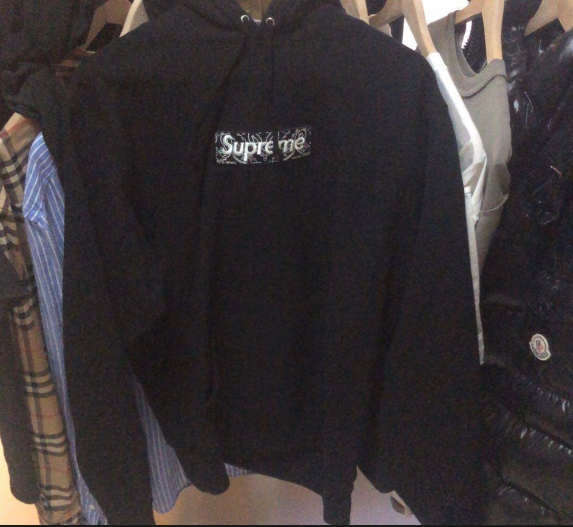 Supreme Bandana Box Logo Hooded Sweatshirt "Black"