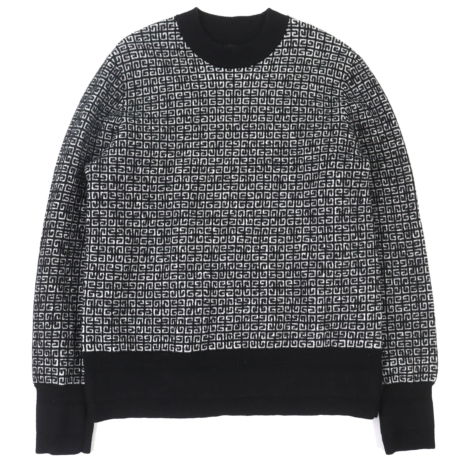 美品 ジバンシィ 4G ロゴ総柄 長袖ニット セーター S BM90H84Y9F