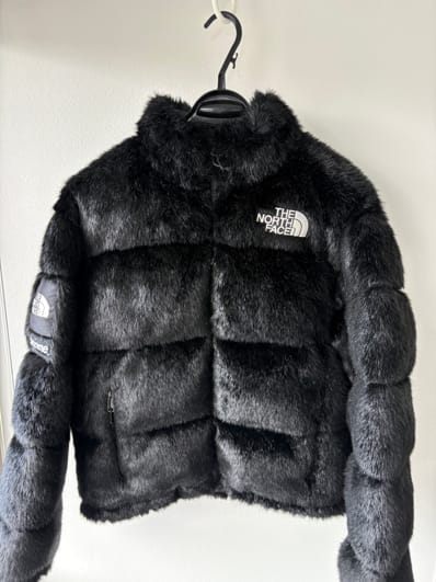 Supreme x The North Face Faux Fur Nuptse Jacket "Black"