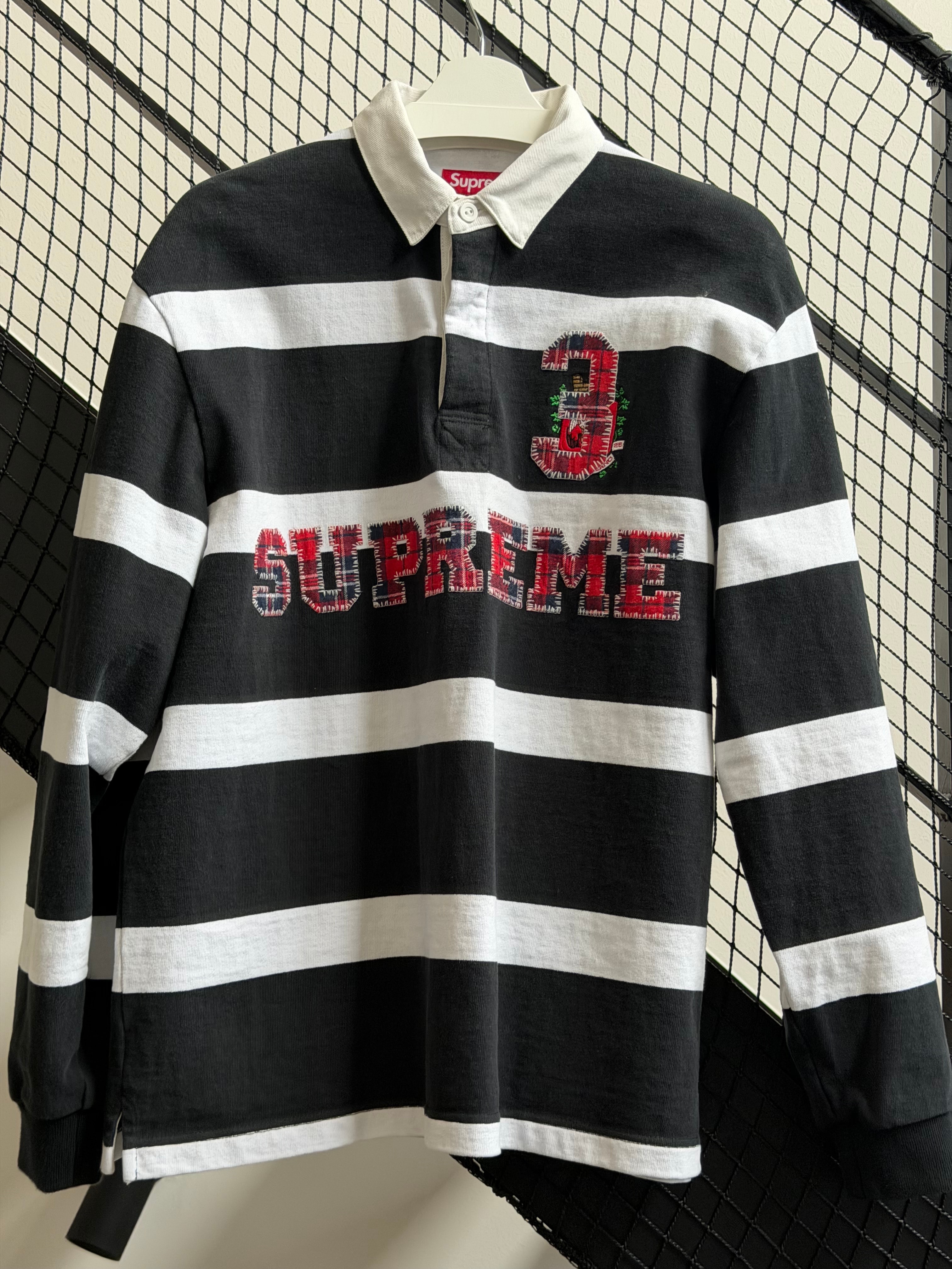 Supreme STRIPE RUGBY - 25FW ラガーシャツ　ピンク Buy Supreme Stripe Rugby 'Pink' - FW25KN10 PINK | GOAT