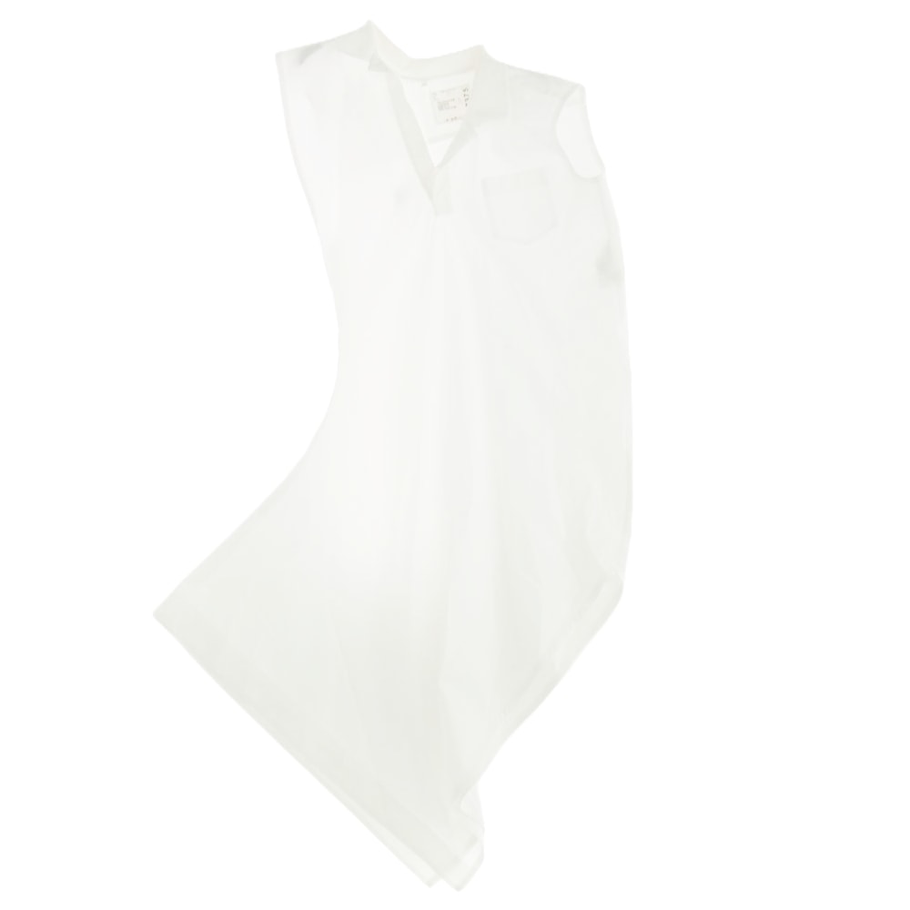 Sacai サカイ ワンピース 24-07375 Cotton Poplin Polo Dress コットン ポプリン ポロ ドレス ワンピース ホワイト ホワイト系 1【中古】