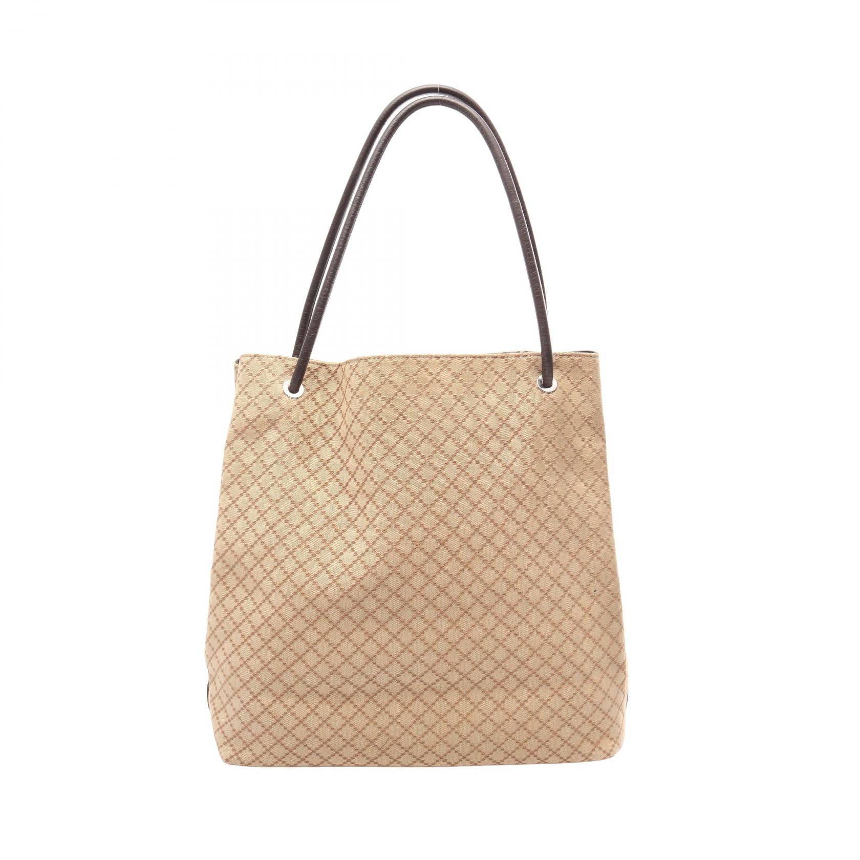 グッチ GUCCI ディアマンテ トートバッグ バッグ キャンバス レザー レディース ベージュ系 / ブラウン系 152274 【中古】