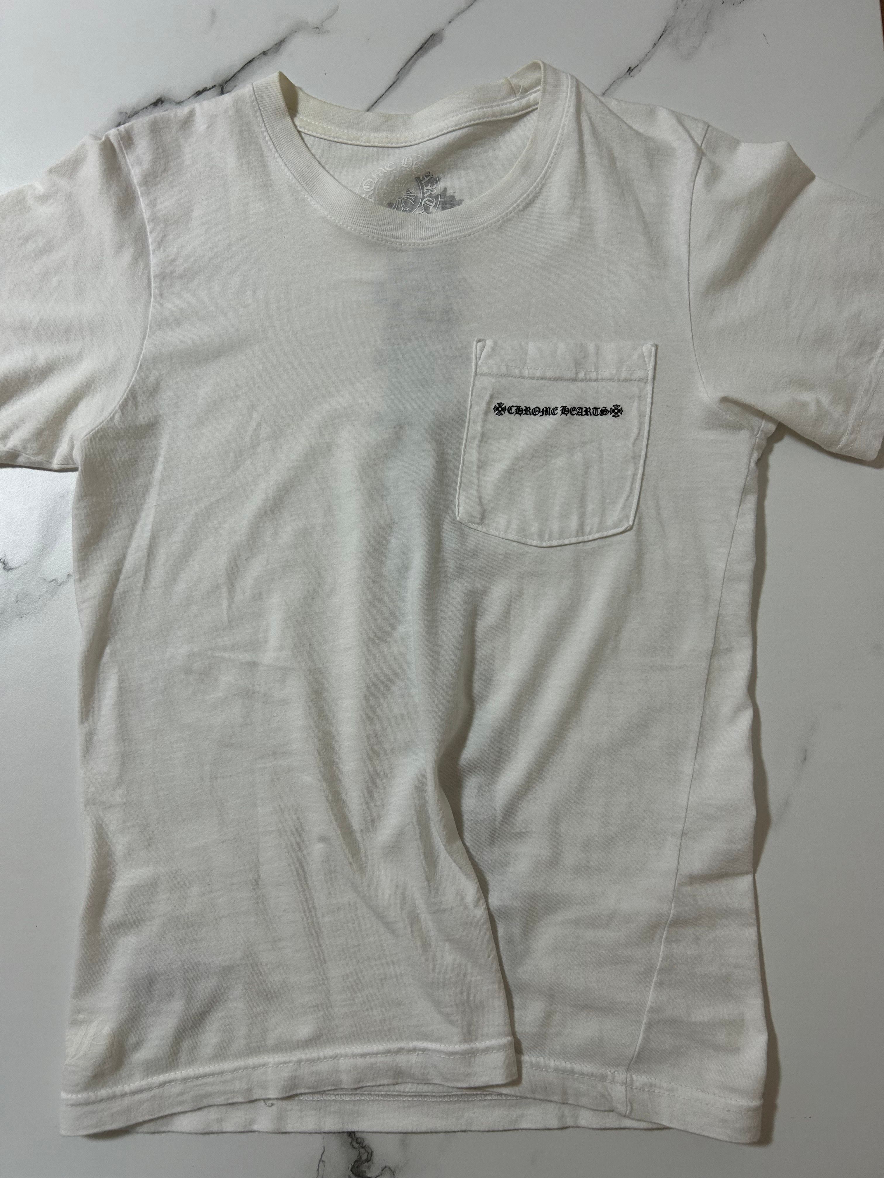 Chrome Hearts Cemetery Cross Tire Tracks T-Shirt "White"