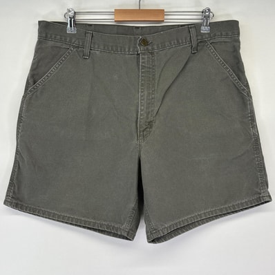 古着 カーハート Carhartt ショートパンツ ダック ハーフ 半ズボン 短パン ワンポイントロゴ ワーク グレー系 メンズ