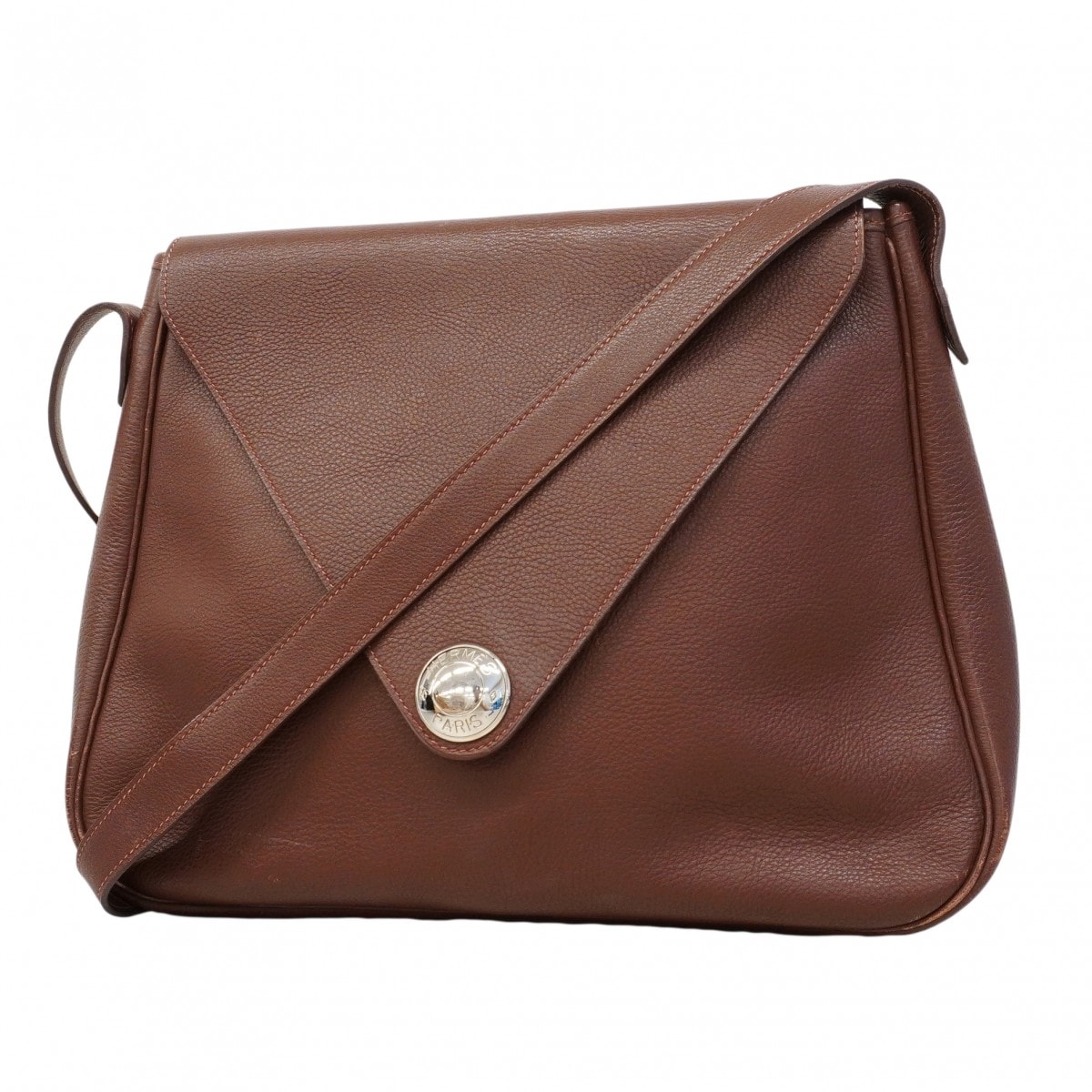 ★最終価格★SALE【6ed3785】エルメス ショルダーバッグ クリスティーヌ フィヨルド ノアゼット シルバー金具 □B刻印【中古】レディース