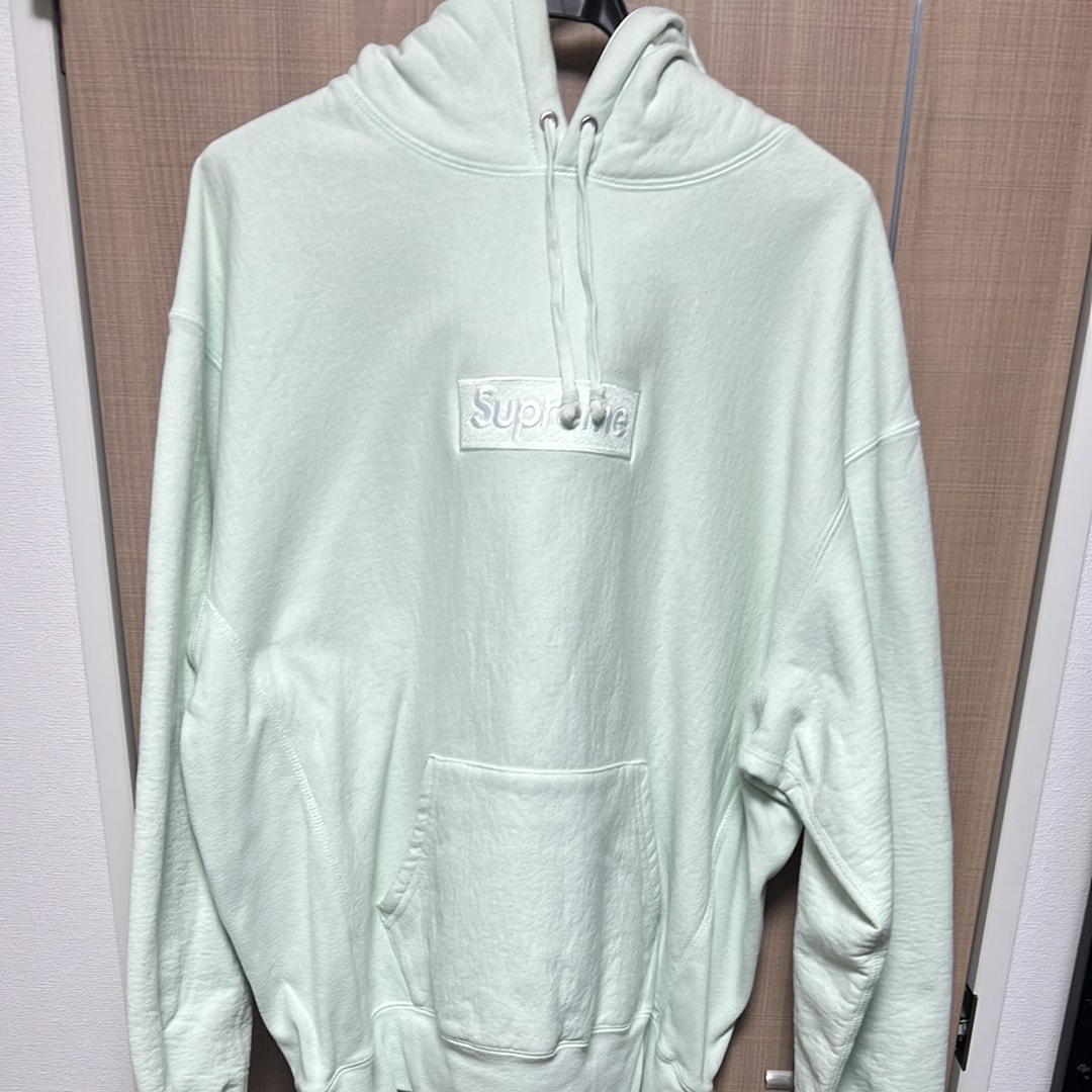 Supreme Box Logo Hooded Sweatshirt "Light Green" (23FW)