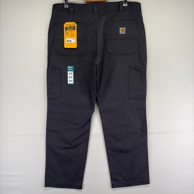 古着 美品 カーハート Carhartt ダック パンツ タグ付き ダブルニー リラックスフィット デッドストック w38 L30 グレー メンズ