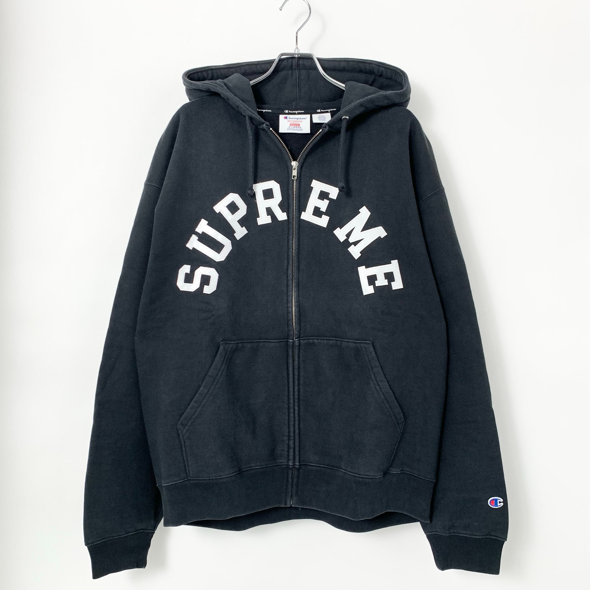 Supreme x Champion Zip Up Hooded Sweatshirt "Black"