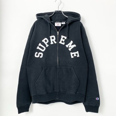 Supreme x Champion Zip Up Hooded Sweatshirt "Black"