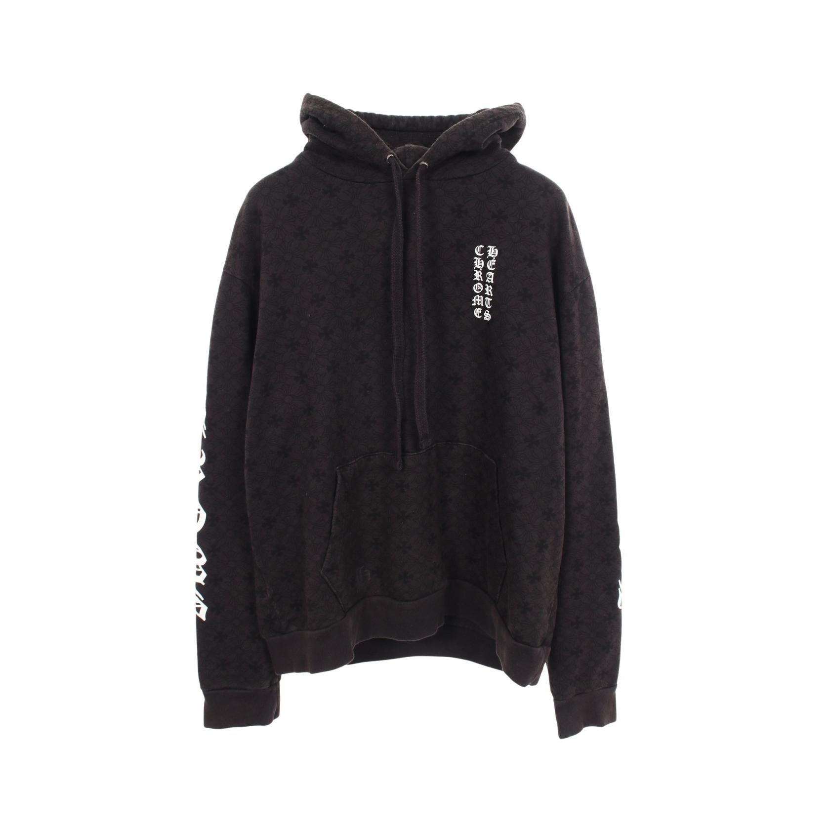 Chrome Hearts CH Plus All Over Print Horseshoe Hoodie "Black"