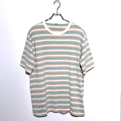 AURALEE Gradient Stripe Jersey Tee "Fade Blue Stripe"