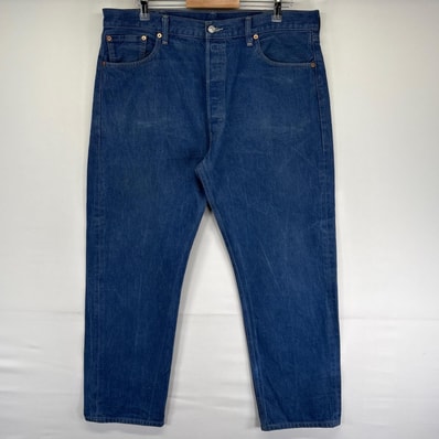 古着 リーバイス Levi's デニム パンツ Gパン ボタンフライ 大きいサイズ 501 ストレート デニム ワーク w40 L32 ネイビー系 メンズ