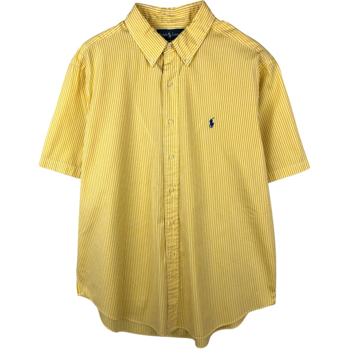 古着 ラルフローレン Ralph Lauren CLASSIC FIT クラシックフィット 半袖 ボタンダウン ストライプシャツ メンズXL相当/eaa655304