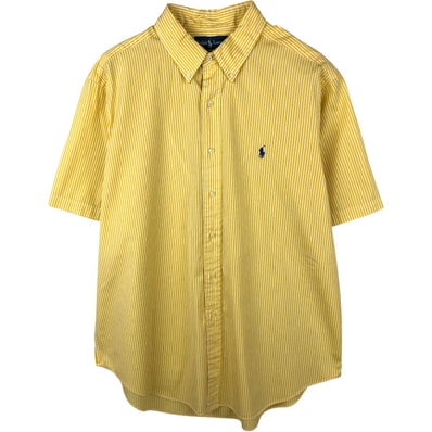 古着 ラルフローレン Ralph Lauren CLASSIC FIT クラシックフィット 半袖 ボタンダウン ストライプシャツ メンズXL相当/eaa655304