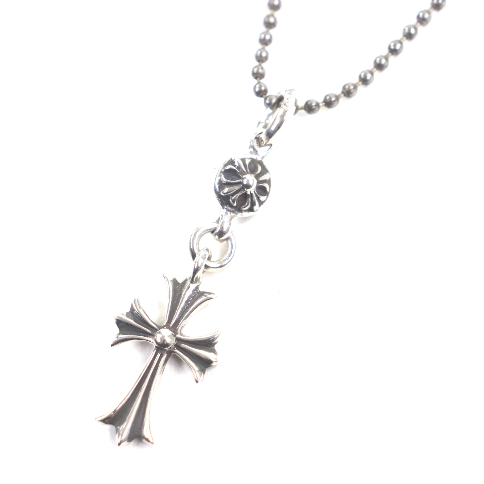 Chrome Hearts 1 Ball Tiny CH Cross Charm "Silver"
