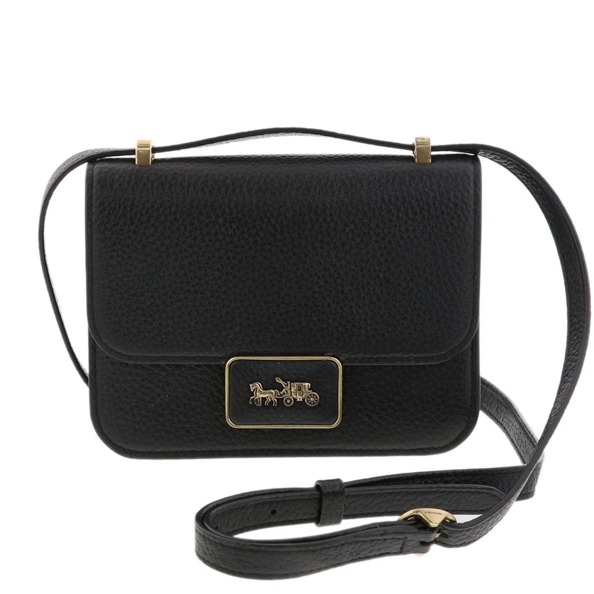 COACH コーチ ミニアリー ショルダーバッグ 18 4617 レザー ブラック レディース【中古】