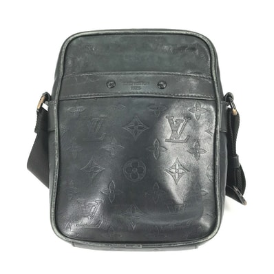 ルイヴィトン LOUIS VUITTON ダヌーブPM M43681 モノグラムシャドウ ポシェット 斜め掛け ショルダーバッグ レザー ブラック