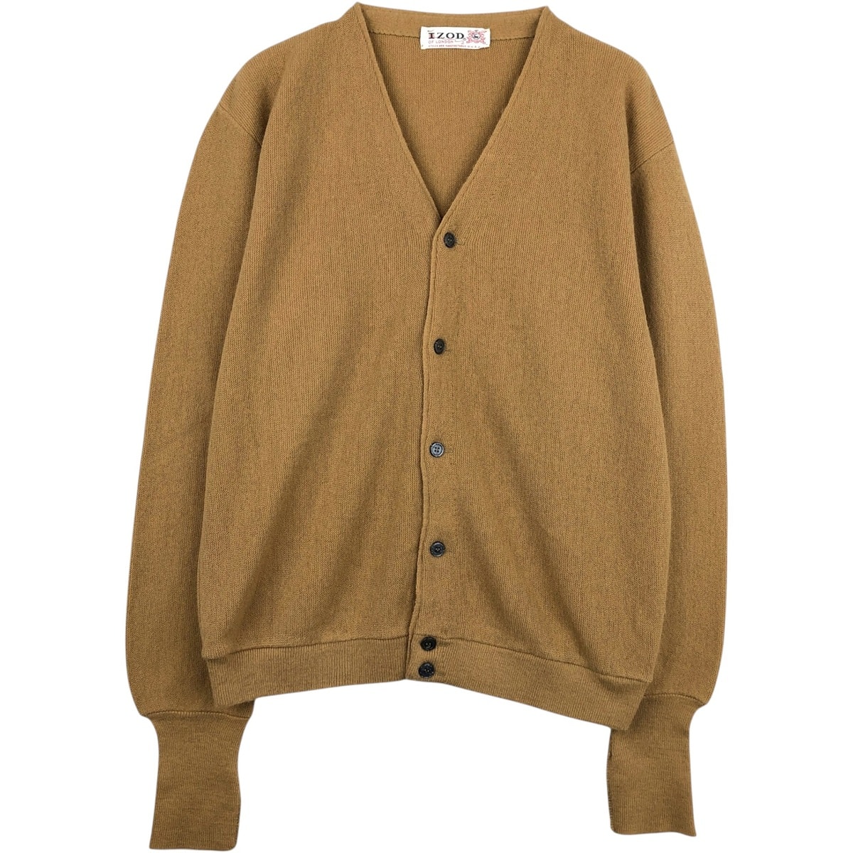 古着 60~70年代 ラコステ LACOSTE IZOD アクリルニットカーディガン メンズM相当 ヴィンテージ/eaa639898